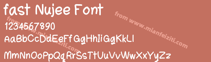 fast Nujee Font预览图1