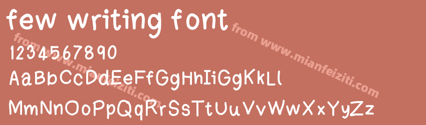 few writing font预览图1