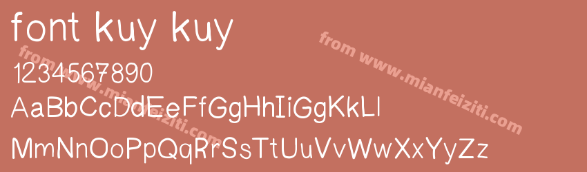font kuy kuy预览图1