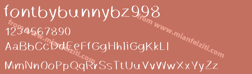 fontbybunnybz998预览图1