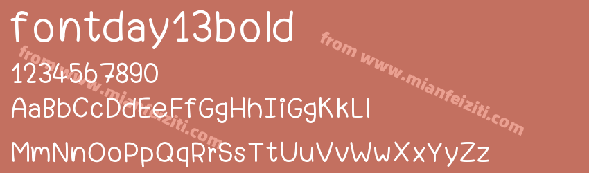 fontday13bold预览图1