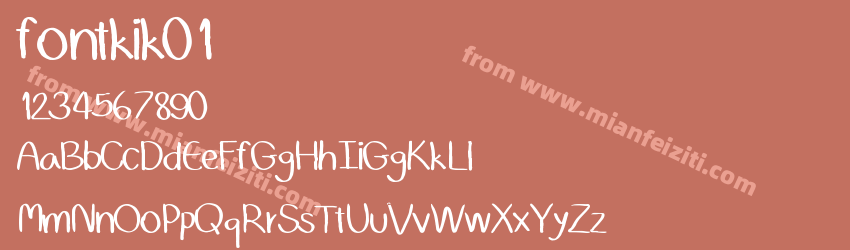 fontkik01预览图1 fontkik01预览图1