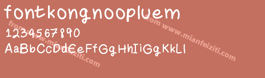 fontkongnoopluem预览图1