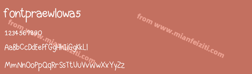 fontpraewlowa5预览图1