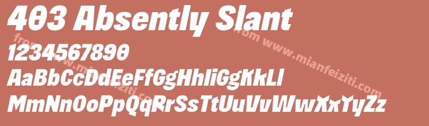 403 Absently Slant预览图1