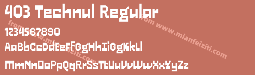 403 Technul Regular预览图1