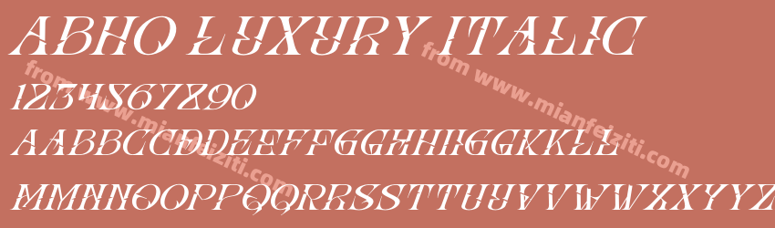Abho Luxury Italic预览图1 Abho Luxury Italic预览图1
