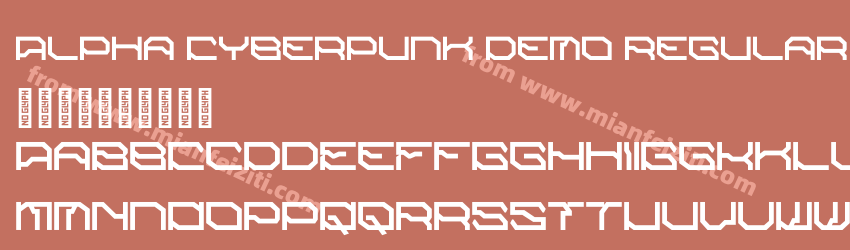 Alpha Cyberpunk Demo Regular预览图1