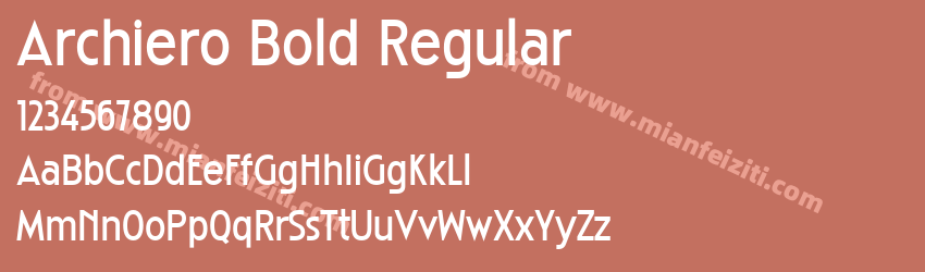 Archiero Bold Regular预览图1