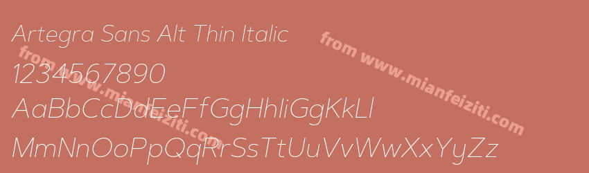 Artegra Sans Alt Thin Italic预览图1