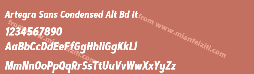 Artegra Sans Condensed Alt Bd It预览图1