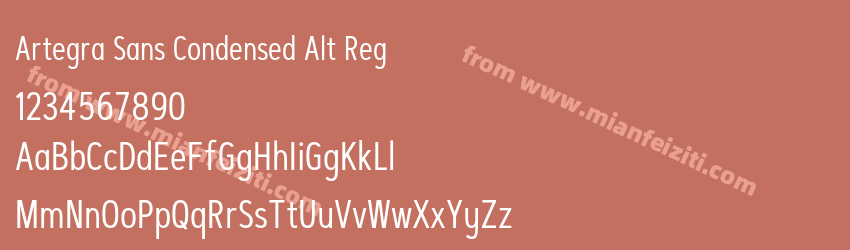 Artegra Sans Condensed Alt Reg预览图1