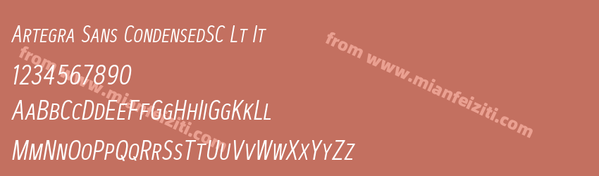 Artegra Sans CondensedSC Lt It预览图1