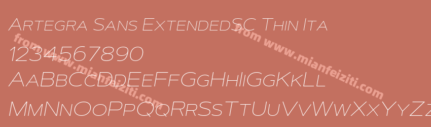 Artegra Sans ExtendedSC Thin Ita预览图1