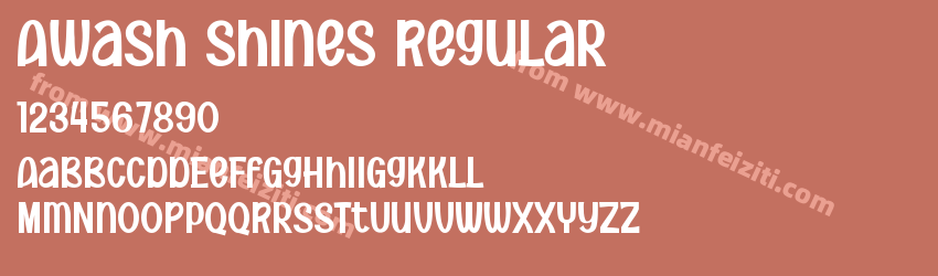 Awash Shines Regular预览图1 Awash Shines Regular预览图1