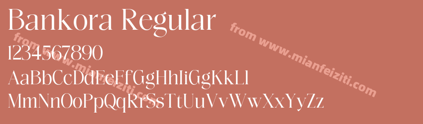 Bankora Regular预览图1