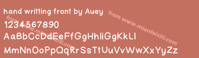 hand writting front by Auey预览图1 hand writting front by Auey预览图1