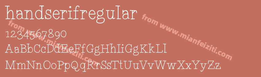 handserifregular预览图1 handserifregular预览图1