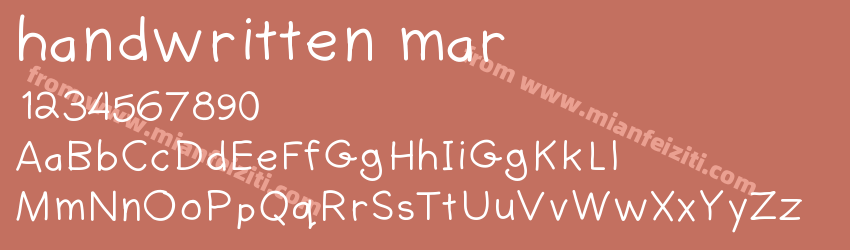 handwritten mar预览图1