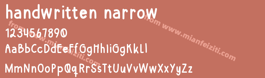handwritten narrow预览图1