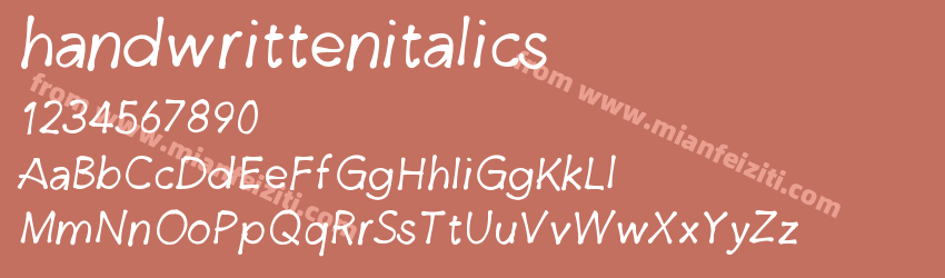 handwrittenitalics预览图1