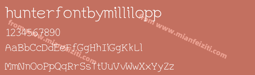 hunterfontbymillilopp预览图1 hunterfontbymillilopp预览图1