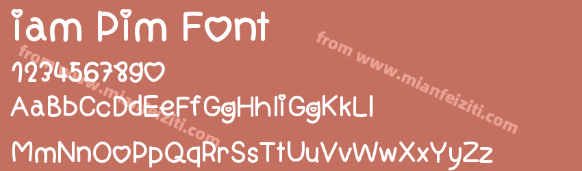 iam Pim Font预览图1