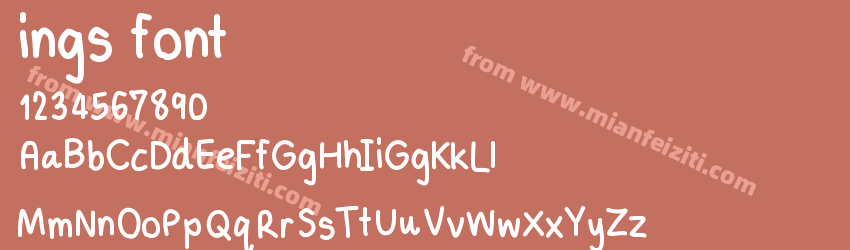 ings font预览图1 ings font预览图1