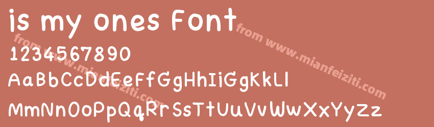 is my ones Font预览图1