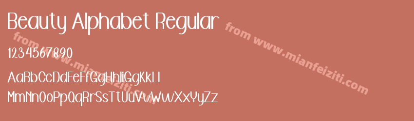 Beauty Alphabet Regular预览图1