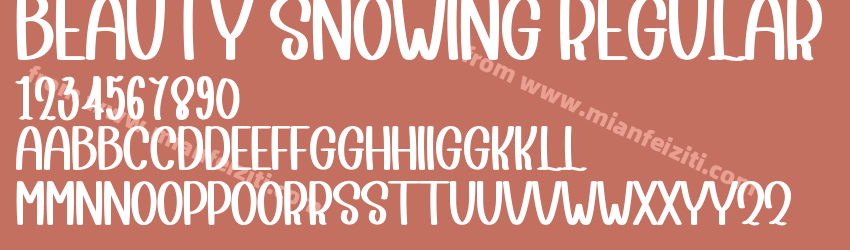 Beauty Snowing Regular预览图1