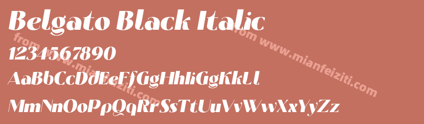 Belgato Black Italic预览图1