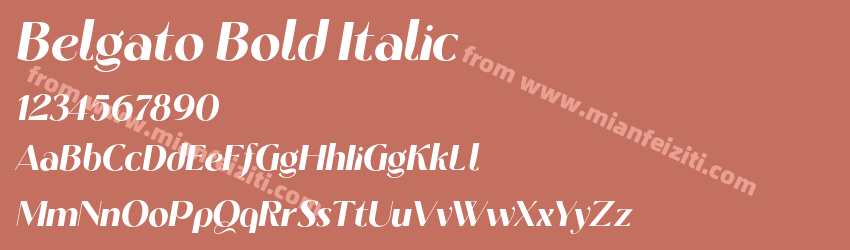 Belgato Bold Italic预览图1