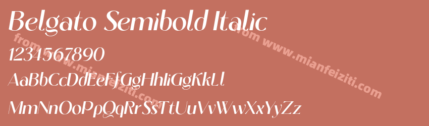 Belgato Semibold Italic预览图1