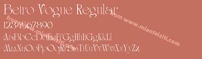 Betro Vogue Regular预览图1