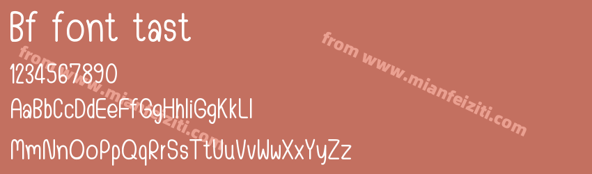 Bf font tast预览图1