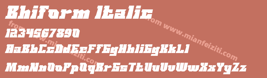 Bhiform Italic预览图1