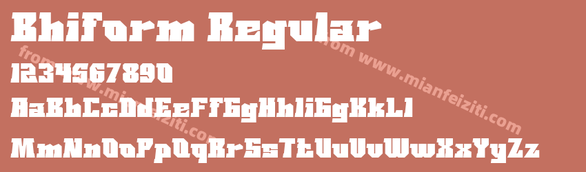 Bhiform Regular预览图1