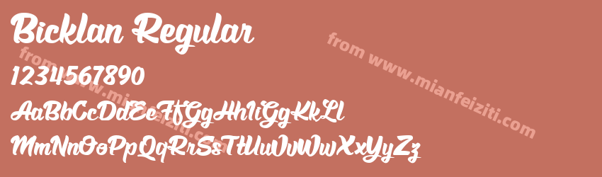 Bicklan Regular预览图1