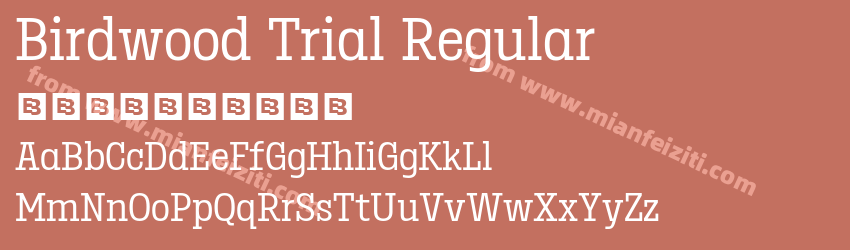 Birdwood Trial Regular预览图1