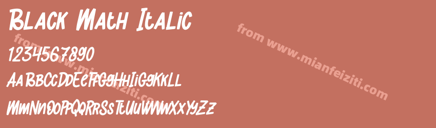 Black Math Italic预览图1