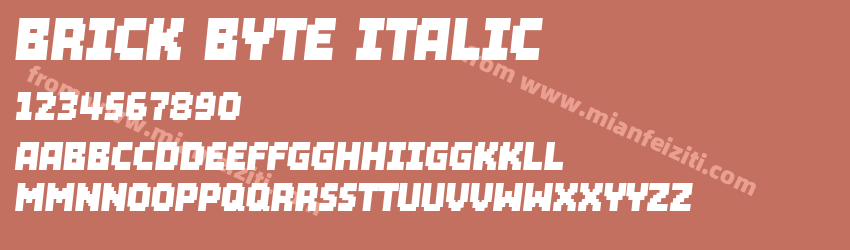Brick Byte Italic预览图1 Brick Byte Italic预览图1