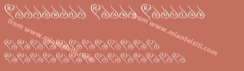Butterfly Heart Regular预览图1 Butterfly Heart Regular预览图1
