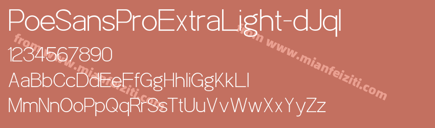 POE Sans Pro Extra Light预览图1