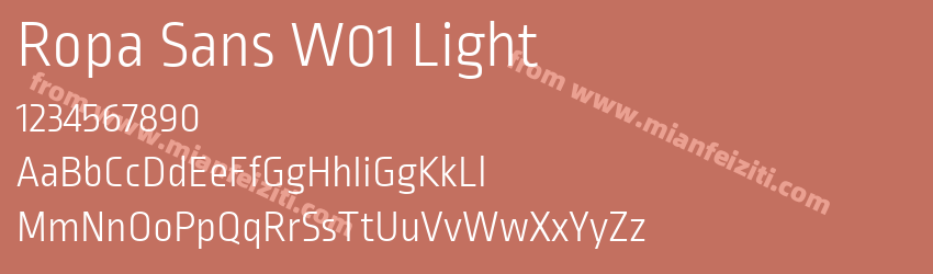 Ropa Sans W01 Light预览图1
