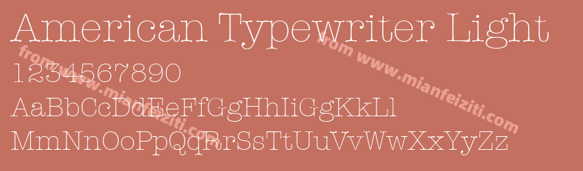 American Typewriter Light预览图1