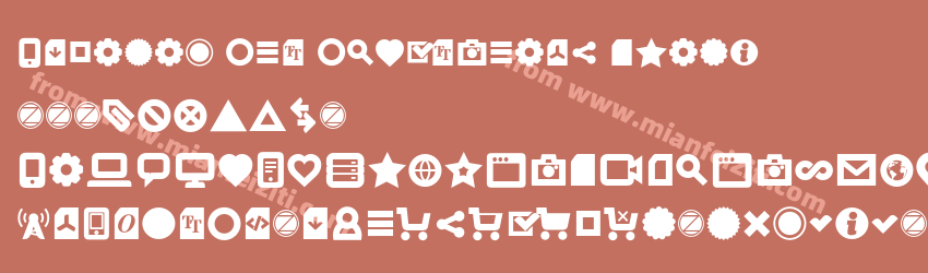 Aquawax Pro Pictograms Heavy预览图1