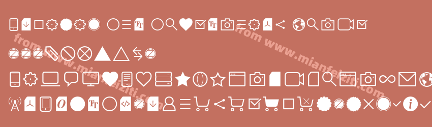 Aquawax Pro Pictograms Light预览图1