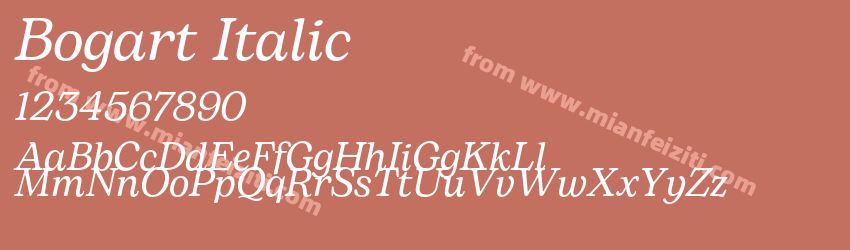 Bogart Italic预览图1