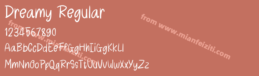 Dreamy Regular预览图1 Dreamy Regular预览图1